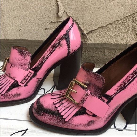 Mulberry Darby High Heel Loafer in pink size 8 - Picture 8 of 12